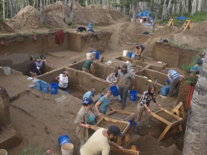 excavation, archaeology, archaeological dig, ancient North American excavation site, ancient village site