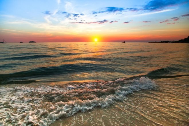 ocean, oceans, ocean sunset, ocean landscape