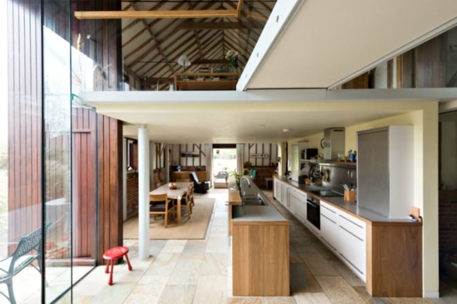 Buckley Gray Yeoman, Suffolk Barn Conversion, barn renovation, renovated barns, barn homes, barn conversion suffolk, solar panels, solar energy, solar renovations, suffolk barn renovation, suffolk homes for sale, the Modern House, modern barn conversions, barn architecture, green renovation