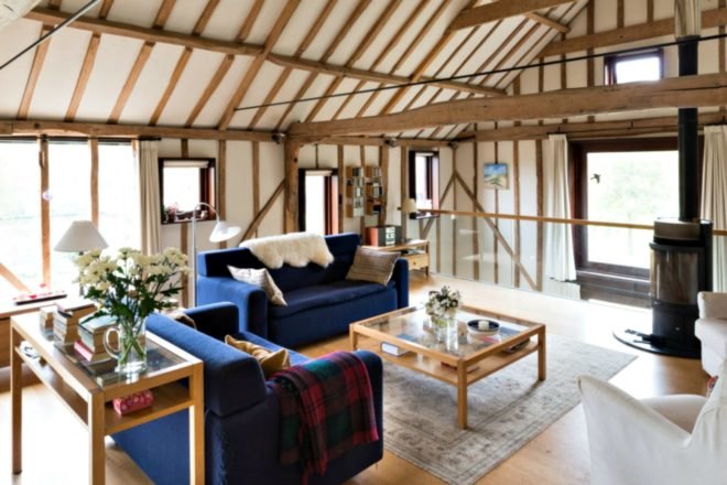 Buckley Gray Yeoman, Suffolk Barn Conversion, barn renovation, renovated barns, barn homes, barn conversion suffolk, solar panels, solar energy, solar renovations, suffolk barn renovation, suffolk homes for sale, the Modern House, modern barn conversions, barn architecture, green renovation