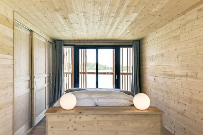 Cabanes des Grands Cepages, Cabanes des Grands Cepages by Atelier Lavit, prefabricated hotel, eco lodge, eco hotel, minimal landscape impact, floating hotel, France eco hotel,