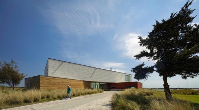 Dr. Orrin H. Pilkey Research Laboratory by GLUCK+, Collisional Commons, Duke University Marine Laboratory, Dr. Orrin H. Pilkey Research Laboratory, LEED Gold laboratory, LEED research facility, Pilkey lab in North Carolina