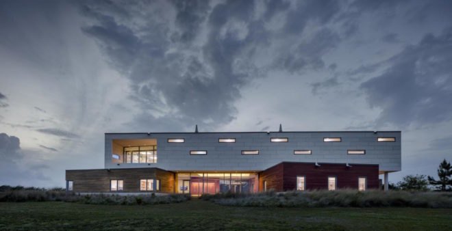 Dr. Orrin H. Pilkey Research Laboratory by GLUCK+, Collisional Commons, Duke University Marine Laboratory, Dr. Orrin H. Pilkey Research Laboratory, LEED Gold laboratory, LEED research facility, Pilkey lab in North Carolina
