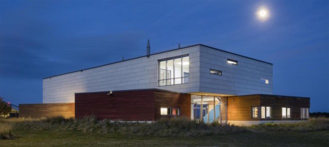 Dr. Orrin H. Pilkey Research Laboratory by GLUCK+, Collisional Commons, Duke University Marine Laboratory, Dr. Orrin H. Pilkey Research Laboratory, LEED Gold laboratory, LEED research facility, Pilkey lab in North Carolina