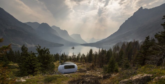 off-grid ecocapsule, ecocapsule microhome, ecocapsule, slovakian off-grid home, spheroid tiny home, spheroid microhome, egg-shaped microhome, solar and wind powered home, self-sufficient homes, smart homes, green homes