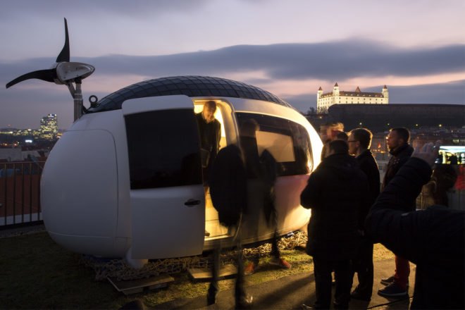off-grid ecocapsule, ecocapsule microhome, ecocapsule, slovakian off-grid home, spheroid tiny home, spheroid microhome, egg-shaped microhome, solar and wind powered home, self-sufficient homes, smart homes, green homes