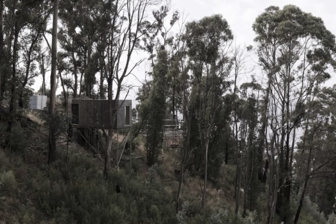 House 28 by Studio Edwards, cargotecture by Studio Edwards, House 28 shipping containers, shipping container architecture holiday home, cargotecture house, shipping container architecture in Australia, shipping container house in Surf Coast, rainwater collection in Surf Coast,