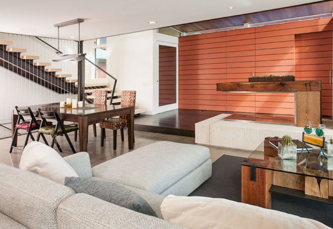 Houseboat H by Lanker Design LLC, Seattle sustainable houseboat, net zero houseboat, net zero floating home, LEED Platinum floating home, LEED Platinum houseboat, houseboat with floating islands,