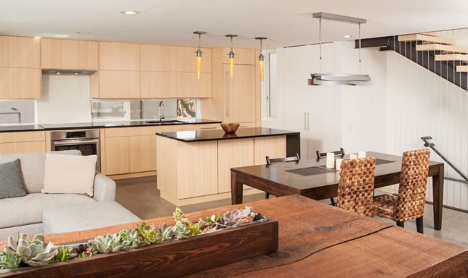Houseboat H by Lanker Design LLC, Seattle sustainable houseboat, net zero houseboat, net zero floating home, LEED Platinum floating home, LEED Platinum houseboat, houseboat with floating islands,