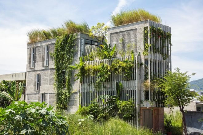Ho Khue Architects, The Modern Village Office, green office, green office design, green office vietnam, office design, sustainable design, vietnam architecture, greenery in offices, vegetation in offices, office vegetation, green buildings, rooftop gardens,