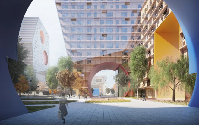 Parachute Hybrids by Steven Holl Architects and Art-group Kamen, Parachute Hybrids, Tushino mixed use development, Tushino design competition, rainwater recycling in mixed use developments, paratrooper airfield redevelopment, Steven Holl and Art-group Kamen