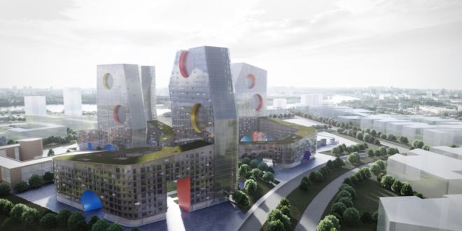 Parachute Hybrids by Steven Holl Architects and Art-group Kamen, Parachute Hybrids, Tushino mixed use development, Tushino design competition, rainwater recycling in mixed use developments, paratrooper airfield redevelopment, Steven Holl and Art-group Kamen
