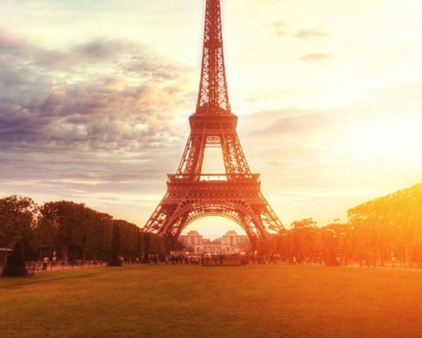 Paris, Eiffel Tower, France, park, trees, tower