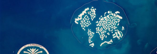 The World, Palm Jumeirah, Dubai, United Arab Emirates, island, islands