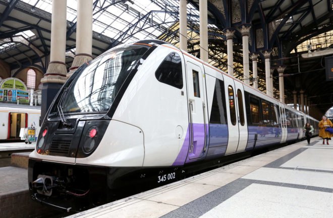 Transport for London, Liverpool Street Station, train, Elizabeth line train, trains, travel