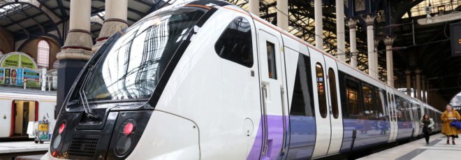 Transport for London, Liverpool Street Station, train, Elizabeth line train, trains, travel