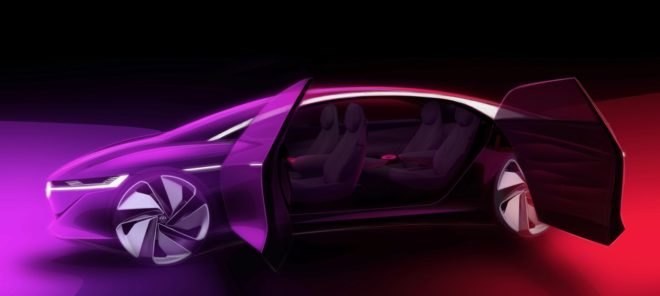 volkswagen, vw, volkswagen I.D. Vizzion concept, I.D. Vizzion Concept, 2018 Geneva Motor Show, Geneva Motor Show, electric car, green car, green transportation, lithium ion battery, electric motor