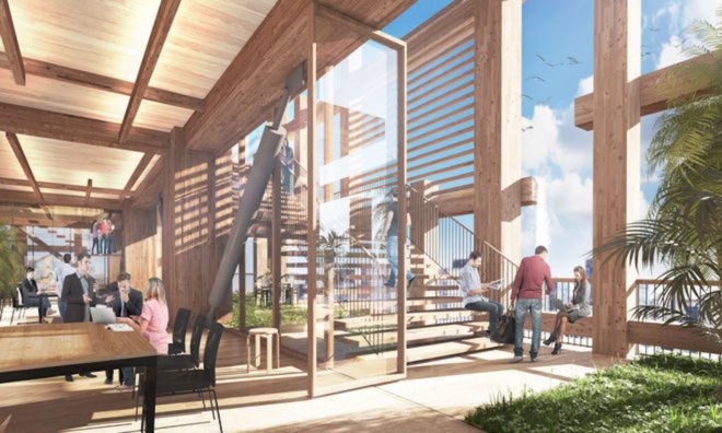 W350 Project by Sumitomo Forestry, timber architecture, W350 Tokyo, W350 skyscraper, W350 Japan, Japan timber architecture, Japanese timber high-rise, tallest timber building, timber and steel skyscraper,