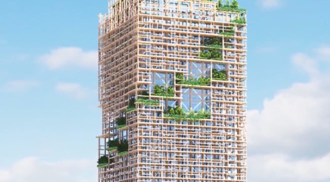 W350 Project by Sumitomo Forestry, timber architecture, W350 Tokyo, W350 skyscraper, W350 Japan, Japan timber architecture, Japanese timber high-rise, tallest timber building, timber and steel skyscraper,