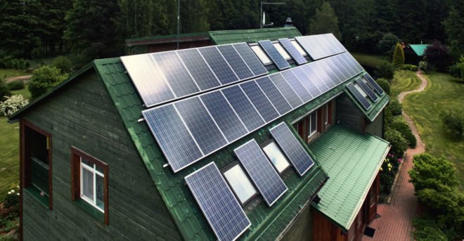 solar, rustic home, residential solar, PV solar, photovoltaic solar panels, rooftop solar array, solar power, benefits of solar, renewable energy, clean energy