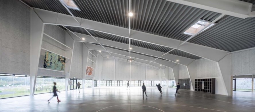 Ørestad City sports center by NORD Architects, Ørestad City sports facility, Ørestad City new architecture, green roofed sports center, timber clad architecture in Ørestad City, contemporary timber public architecture, Copenhagen sports center,
