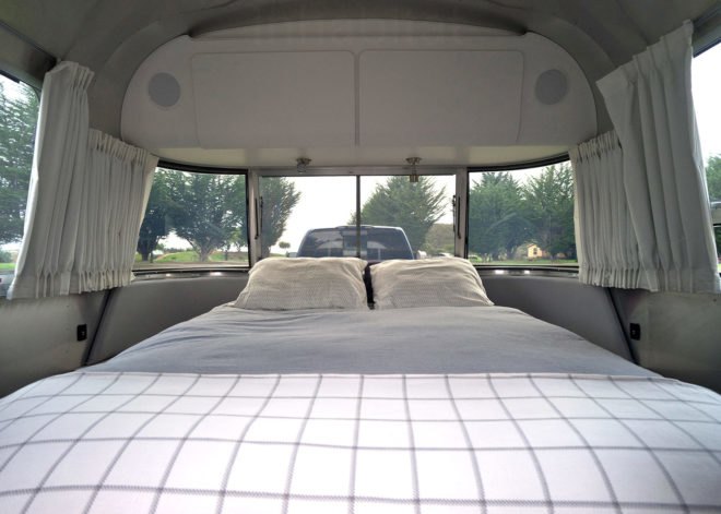 Airstream bed, Airstream Globetrotter, camper, 2018 Airstream Globetrotter, airstream interior, small space living, tiny house, tiny home, mobile home, travel trailer, trailer home, trailer house
