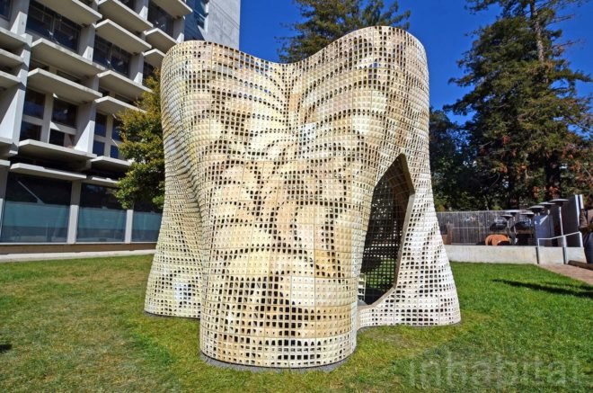 3D-Printed Bloom Pavilion, UC Berkeley, Ronald Rael, 3d printer, 3d printing, 3d-printed architecture, green building, sustainable design, green design, building technology, 3d-printed building, green technology, 3d printed design