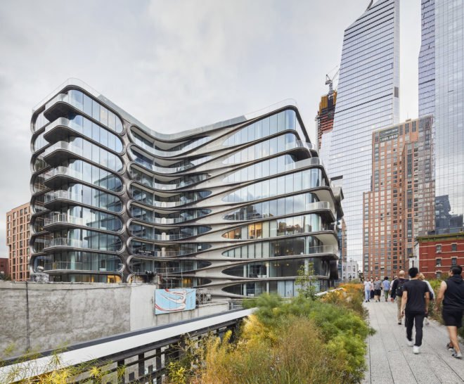 520 West 28th by Zaha Hadid Architects, 520 West 28th, Zaha Hadid New York City, 520 West 28th pictures, 520 West 28th photos by Hufton+Crow, 520 West 28th High Line, 520 West 28th residences