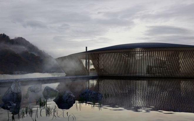 Antony Gibbon Designs, Flux House, Antony Gibbon architecture, Antony Gibbon home design, Antony Gibbon tiny homes, timber homes, wooden homes, wooden structures, floating architecture, modern architecture, floating homes, floating hotel designs, timber homes, timber frames, round homes, floating round homes
