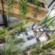 An’garden Café, coffee shop, handing plants, Ha Noi, Vietnam, cement, mezzanine, natural light, indoor pond, green interior, green architecture, industrial architecture