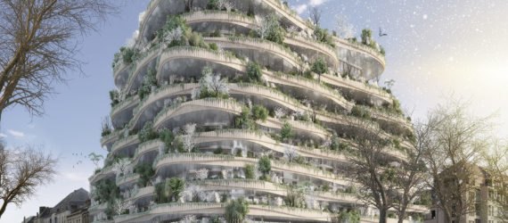 Vincent Callebaut Architectures, Arboricole, biophilic building in France, plant-covered building in France, urban agriculture, urban vertical garden, agritecture, energy-conserving building