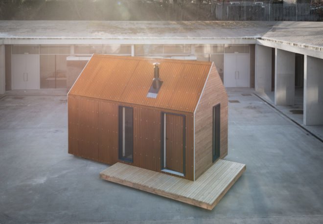 Artist Bothy prefab, Artist Bothy by Bobby Niven and Iain MacLeod, Artist Bothy Scotland, prefab Scottish cabin, artist residency prefab hut, artist residency Scottish Highlands, Highlands prefab architecture, Bothy project, cross laminated timber cabin prefab,