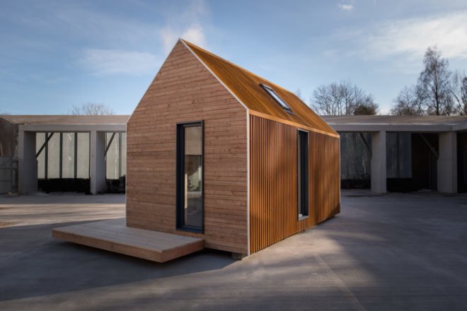 Artist Bothy prefab, Artist Bothy by Bobby Niven and Iain MacLeod, Artist Bothy Scotland, prefab Scottish cabin, artist residency prefab hut, artist residency Scottish Highlands, Highlands prefab architecture, Bothy project, cross laminated timber cabin prefab,
