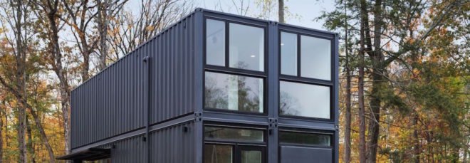 Bard College Media Lab by MB Architecture, Bard College Media Lab, Bard College Media Lab shipping containers, shipping container media lab, cargotecture on college campuses, cargotecture Bard College, cargotecture by MB Architecture,
