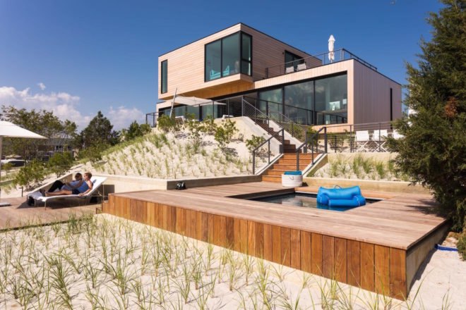 Beach House by Raad Studio, Beach House artificial dunes, artificial dunes residential project, artificial dunes stormwater protection, New Jersey artificial dunes, New Jersey Beach House by Raad Studio, Sea Bright modern architecture, Sea Bright stormwater defense