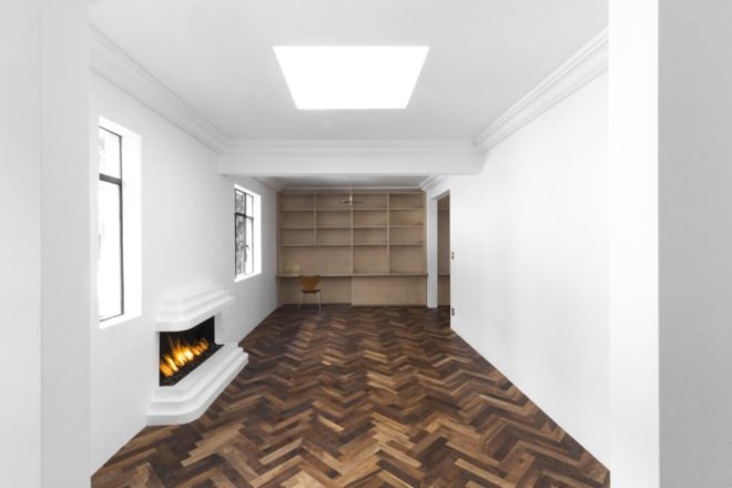 Case Verne by Zeller & Moye, native rooftop garden in Mexico City, Casa Verne Mexico City, renovated Art Deco townhouse, Mexico City townhouse renovation, cut marble pebble flooring, rooftop oasis in Mexico City