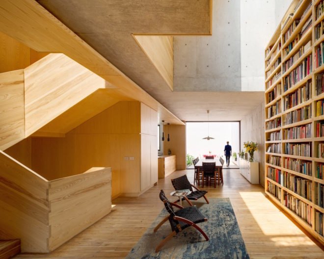 Cuernavaca House by Tapia McMahon, Mexico City Cuernavaca House, brownfield architecture in Mexico City, Cuernavaca House RIBA International Prize, ash central staircase, contemporary sustainable Mexico City architecture,
