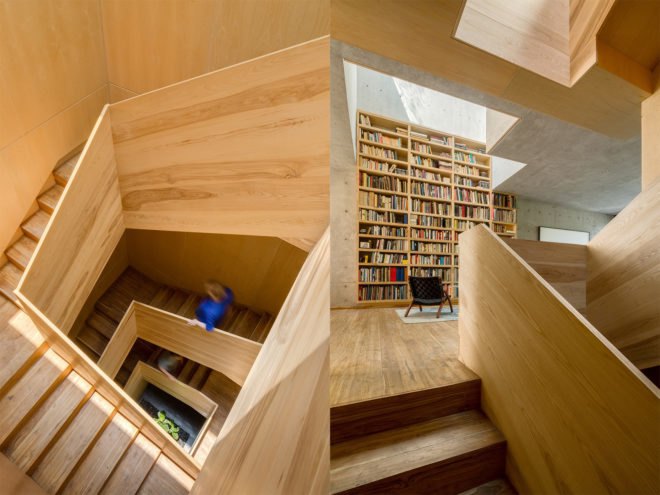 Cuernavaca House by Tapia McMahon, Mexico City Cuernavaca House, brownfield architecture in Mexico City, Cuernavaca House RIBA International Prize, ash central staircase, contemporary sustainable Mexico City architecture,