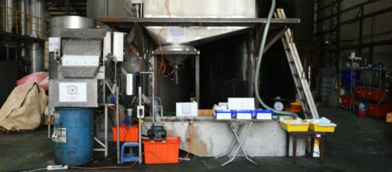 Image of the specialized washing machine made to clean disposable diapers to help with recycling.