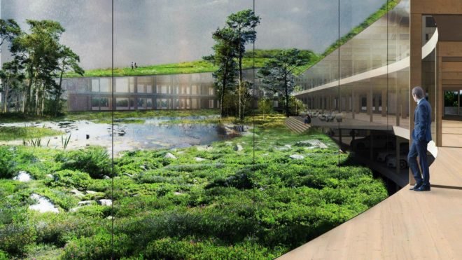 Studio Marco Vermeulen, Dutch Mountains project, De Run in Veldhoven, urban design, dutch mountains netherlands, largest wooden buildng in the world, where is the largest wooden building in the world, co2 eating buildings, green urban design, sustainable urban design, wooden buildings, dutch design, high tech residential complex