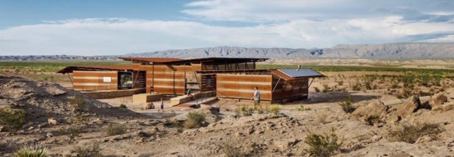 Fossil Discovery Exhibit by Lake | Flato Architects, Fossil Discovery Exhibit, Fossil Discovery Exhibit Big Bend, Big Bend National Park architecture, dinosaur fossil interpretative architecture, off-grid pavilion, Lake | Flato Architects Big Bend National Park, off grid national park architecture