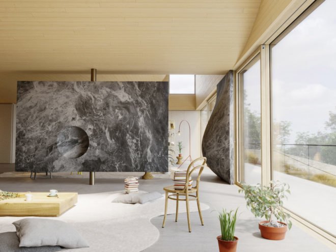 House of Horns, House of Horns Los Altos, House of Horns by WOJR, sculptural architecture in Silicon Valley, minimalist and sculptural residence in Los Altos,