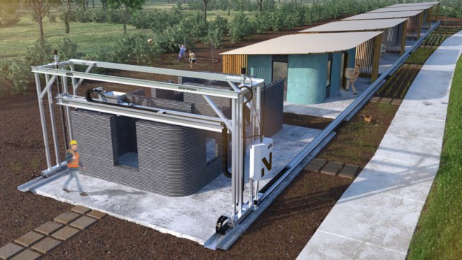 ICON, New Story, 3D-printed house, 3D-printed home, 3D-printed housing, 3D-printed community