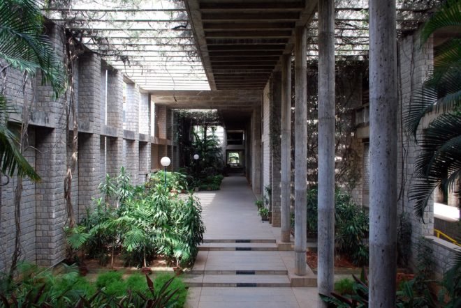Indian Institute Of Management Bangalore, India, Bangalore, institute, architecture, walkway, corridor