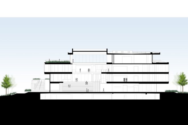 Marine Way Building, MWB, Intuit campus, Silicon Valley, Mountain View, green campuse, WRNS Studio, Clive Wilkinson Architects, LEED Platinum, office building, green roof, water consumption, green architecture, atrium