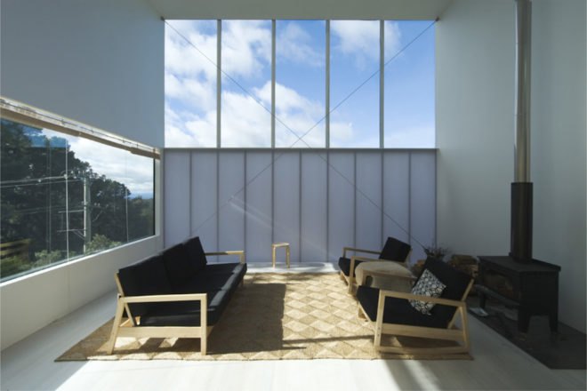 Little Big House by Room11 Architects, Little Big House in Tasmania, contemporary Tasmanian architecture, Mount Wellington modern architecture, timber cabin with cross ventilation, timber cabins in Tasmania