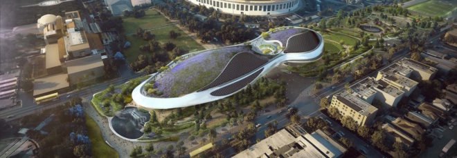Lucas Museum of Narrative Art by MAD Architects, George Lucas museum, Lucas Museum in Los Angeles, Lucas Museum groundbreaking, Lucas Museum architects, Los Angeles Exposition Park museum,