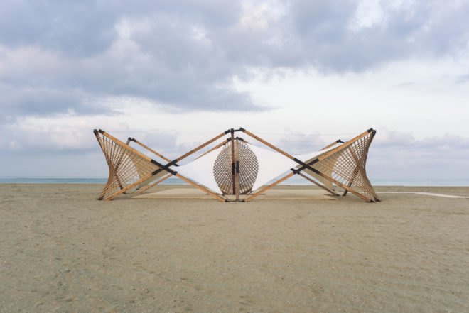 Di-Lab - American University of Beirut, Tyre Nature Reserve Hub, MARAH pavilion, beach pavilion, temporary pavilion, Lebanon, temporary installation, Tyre Coast Nature Reserve, green architecture, marine biodiversity, lightweight structure