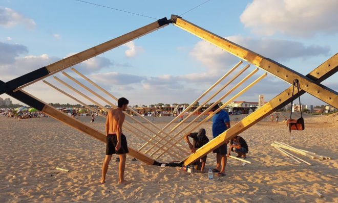 Di-Lab - American University of Beirut, Tyre Nature Reserve Hub, MARAH pavilion, beach pavilion, temporary pavilion, Lebanon, temporary installation, Tyre Coast Nature Reserve, green architecture, marine biodiversity, lightweight structure