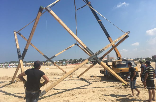Di-Lab - American University of Beirut, Tyre Nature Reserve Hub, MARAH pavilion, beach pavilion, temporary pavilion, Lebanon, temporary installation, Tyre Coast Nature Reserve, green architecture, marine biodiversity, lightweight structure